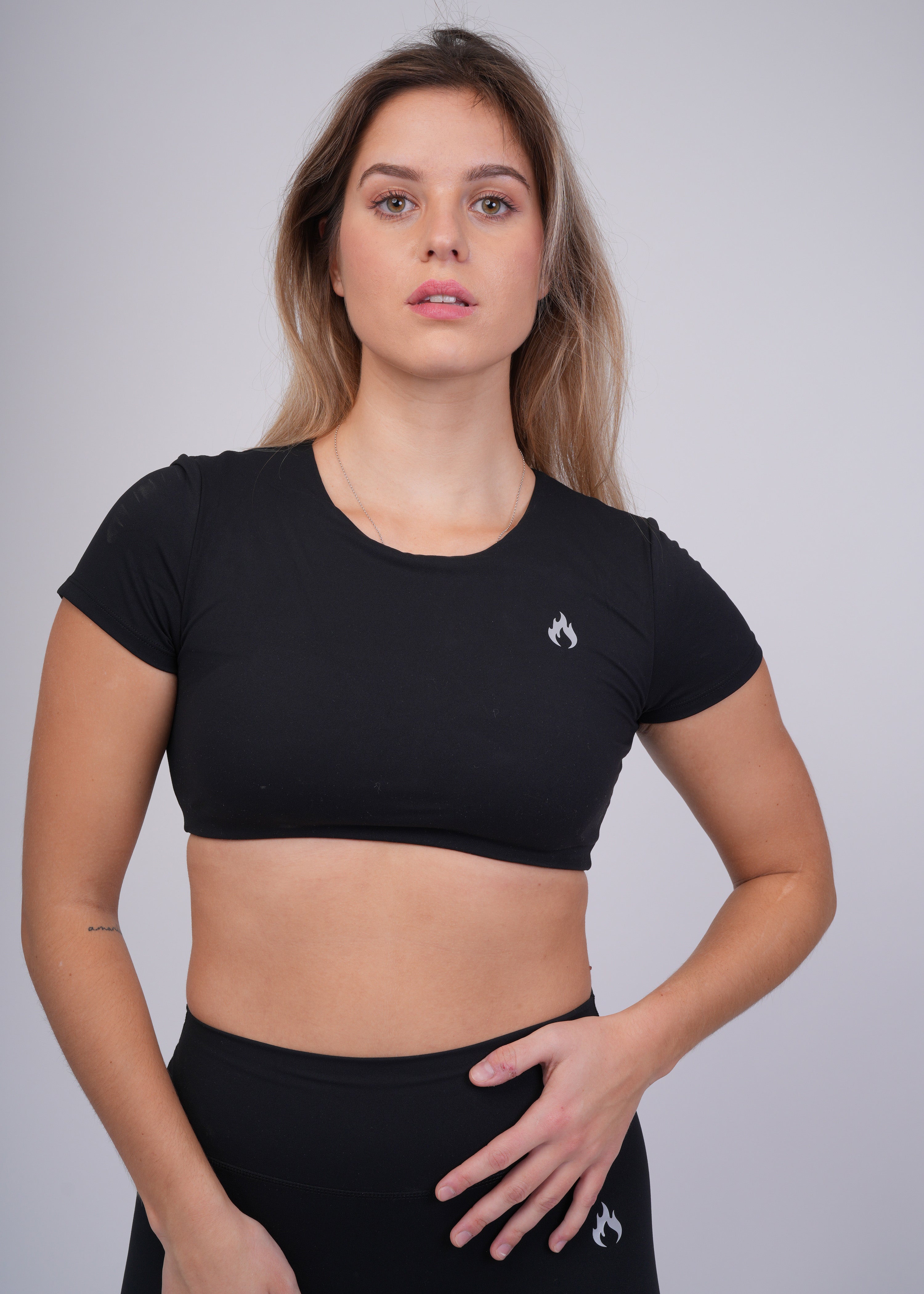 Short sleeve crop top set Spofire
